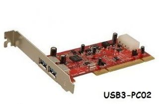 Port USB 3.0 PCI Host Adapter w/ Low profile & Regular Brackets 