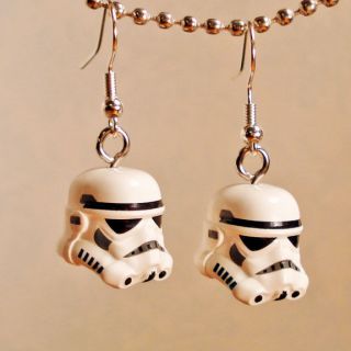 Star Wars LEGO Storm Trooper fish hook earrings in gift box