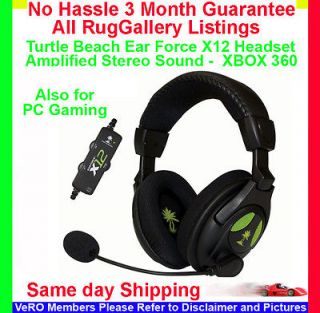 Turtle Beach Ear Force X12 Gaming Headset XBOX 360 & PC Headphones 