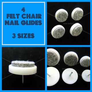 Felt & nylon nail on chair leg feet glides anti scratch wood floor 