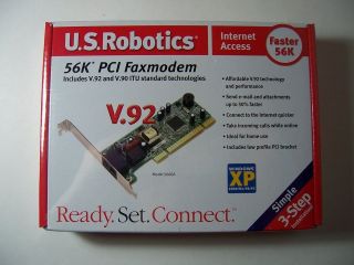 New US Robotics 56K PCI V.90 V.92 Data Fax Modem USR 5660A + Low 