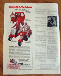 1959 Cushman Ad Truckster 780 Pacemaker & Super Eagle Motor Scooters