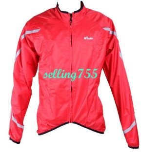 Unisex Reflective Running Hi Viz Cycling Waterproof Jacket Wind Coat 