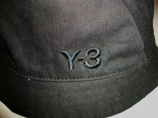 YOHJI YAMAMOTO Adidas Black Cotton BUCKET SUMMER Hat S