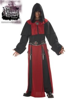 Adult Mens Evil Wizard Vampire Monk Halloween Costume