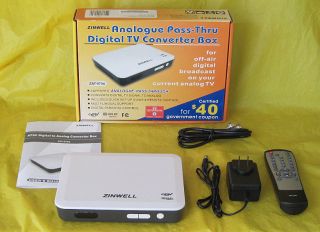 ZINWELL ZAT 970A Digital to Analog TV Converter Box   Mint Condition