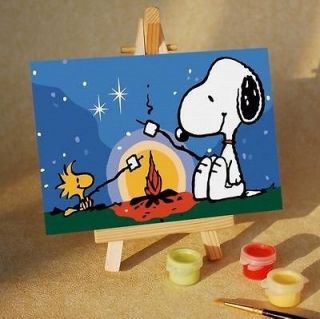 Magic DIY New paint by number 6*4 kit Lovely Snoopy&Fire good gift 