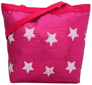 PERSONALIZED Bag Tote Purse Gymnastics Dance Pink Sequin & Stars Free 