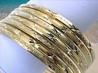 Mexican Gold Plated Bracelet THIN SEMANARIO BANGLES SMALL