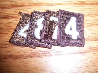 Brownie Girl Scout Number patches Lot of 4  your choice
