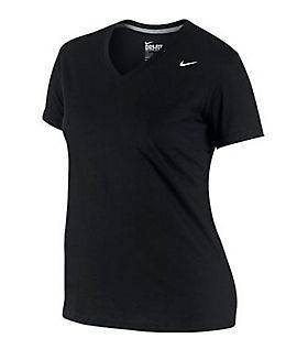 Nike Dry Fit Cotton V Neck T Shirt Plus Size, Activewear
