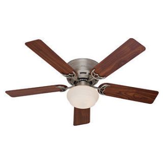 Hunter Low Profile III Plus 52 Antique Pewter Ceiling Fan with Light 