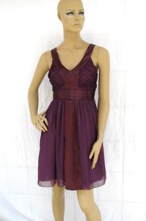 BL752UP PURPLE PLEATED SLEEVELESS COCKTAIL BRIDESMAID WEDDING PARTY 