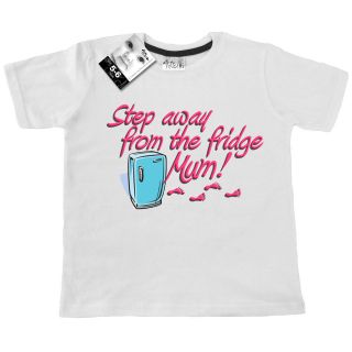 NEW Dirty Fingers Cheeky Childs T Shirt Step away from the fridge 