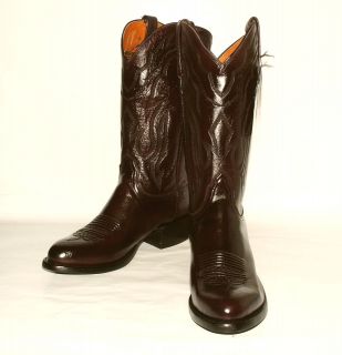   Mens T3095.R4 Black Cherry Lone Star Calf Dress Western Boot Made USA
