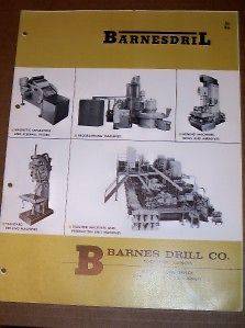 Vtg Barnes Drill Co Catalog~Barnesdril Machines~Honing