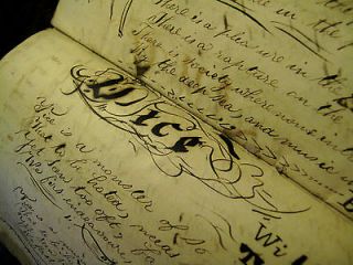 1847 Handwriting CALLIGRAPHIC Cursive CALLIGRAPHY Penmanship 