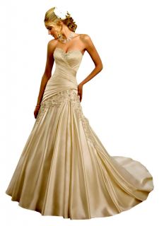 2012 new Champagne Wedding dress bridal dresses size 6 8 10 12 14 1 