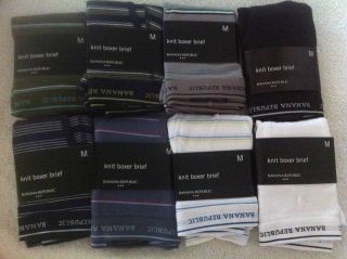 BANANA REPUBLIC Mens Cotton Knit Boxer Briefs   8 Pairs in a Variety 