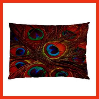   STYLISH PILLOW CASE/COVER~RUS​TIC PEACOCK FEATHERS~Bedro​om Lounge