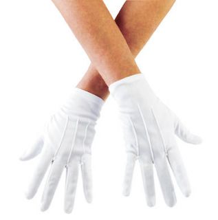 white MIME GLOVES magician theater halloween adult kids costume one 