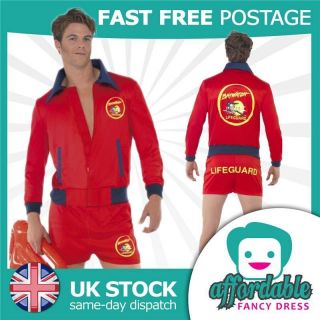   LIFEGUARD JACKET & SHORTS FANCY DRESS COSTUME ADULT STAG PARTIES