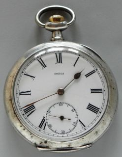 omega pocket watch silver in Pocket Watches