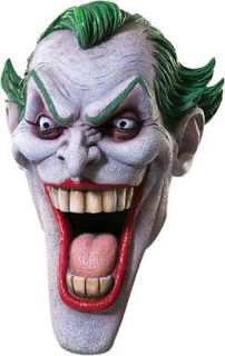 FULL Mask Joker OFFICIALLY LICENSED Batman Adult Mens Wig Hair Clown 