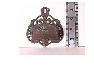 Antique Cast Iron Match Holder   Sun with Face