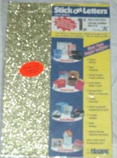 STICK ON LETTERS COMBO PACK GLITTER BLUE & GOLD 1 INCH