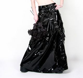 Hilarys Vanity PVC Gothic Queen Bondage Skirt