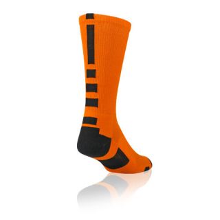 NEW TCK Elite Baseline Basketball Socks, Orange/Black, proDRI, L