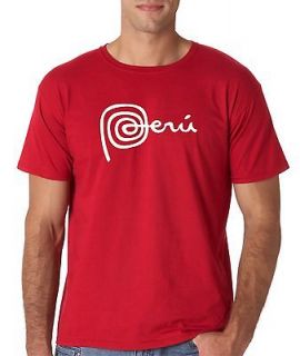 Mens Marca Peru Logo Machu Picchu Peruano Country Pride T Shirt Tee