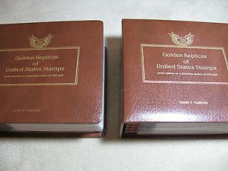 ALBUMS GOLDEN REPLICAS OF UNITED STATES STAMPS 22K GOLD 2002 2004 