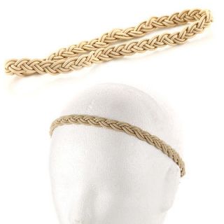 HR233/100% Handmade Double Strands Braided headband stretch elastic 
