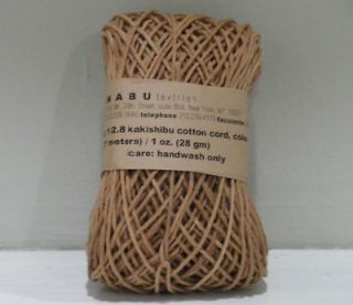 HABU A9 KAKISHIBU COTTON CORD NATURAL DYES knitting weaving jewelry