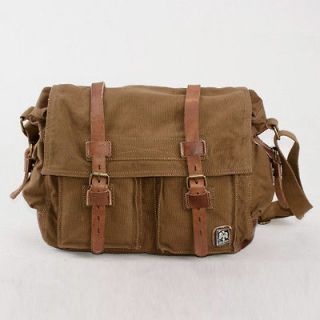   Heavy Canvas &Leather retro vintage leisure messenger shoulder bag