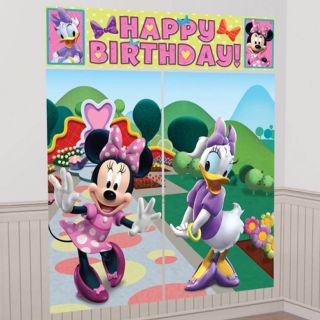 Disney Minnie Mouse Birthday Scene Setter Add on Banner Wall 
