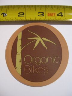 ORGANIC BIKES Bamboo Mountain Frame MTB STICKER DECAL
