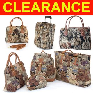 Tapestry Handbag Shoulder Bag Tote Luggage Westie Horse Rose Lady Dog 