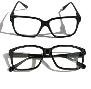   Black Vintage Retro Fashion Frame Clear lens Sun Glasses Nerd Smart
