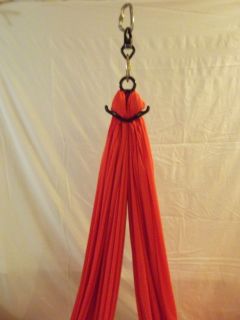 RED AERIAL SILK 108 wide,with full rigging hardware, Aerial circus 