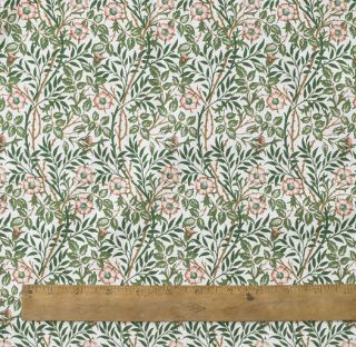 William Morris Sweet Briar Floral 100% Heavy Cotton Drill Fabric By 