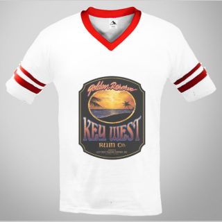 Golden Reserve Key West Rum Vacation Alcohol Party Sunset Ringer T 