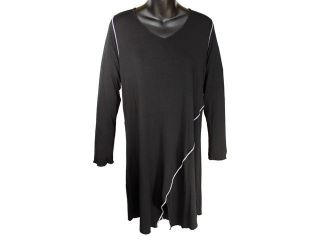 Comfy USA Black Asymmetrical Tunic Dress NWT M,L,XL