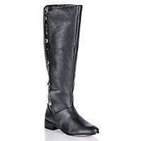 twiggy LONDON Pebbled Leather & Faux Shearling Tall Boot Boots