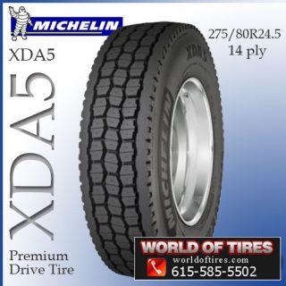 Michelin XDA5 275/80R24.5 semi truck tires 24.5lp 24.5 tires