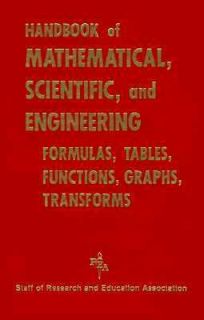 REAs Handbook of Mathematical Formulas, Tables and Transforms by M 