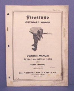 1960 Firestone Viscount 12 HP Outboard Owners Manual