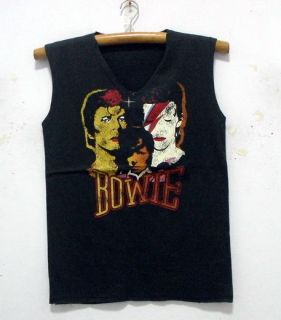 New David Bowie singlet tank top sleeveless shirt vintage rock band 